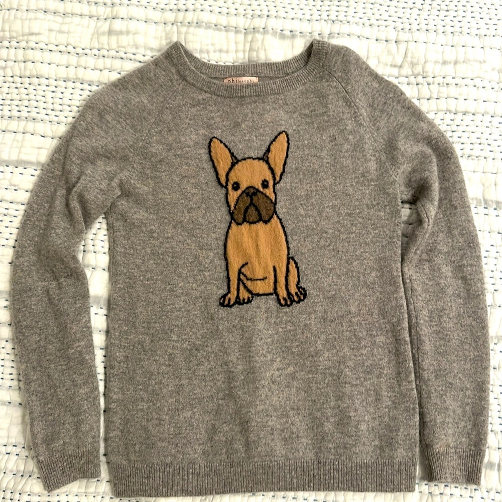 Philosophy French Bulldog Cashmere Sweater (small)